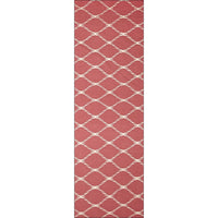 Flat Weave Trellis Stitch Design Wool Rug Pink - Rugs Of Beauty