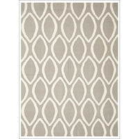 Flat Weave Kilim Oval Print Hand Knotted Rug Grey - Rugs Of Beauty