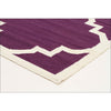 Flat Weave Large Moroccan Design Wool Rug Aubergine Purple - Rugs Of Beauty