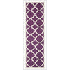 Flat Weave Large Moroccan Design Wool Rug Aubergine Purple - Rugs Of Beauty