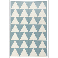 Pyramid Flat Weave Rug Blue - Rugs Of Beauty