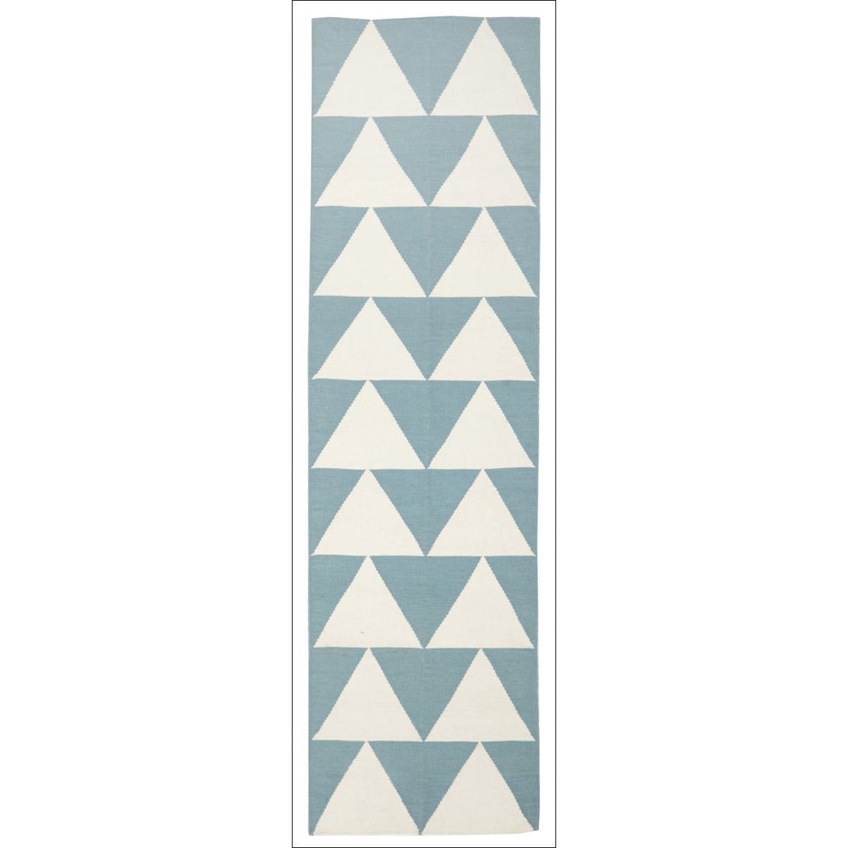 Pyramid Flat Weave Rug Blue - Rugs Of Beauty