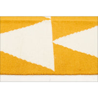 Pyramid Flat Weave Rug Yellow - Rugs Of Beauty