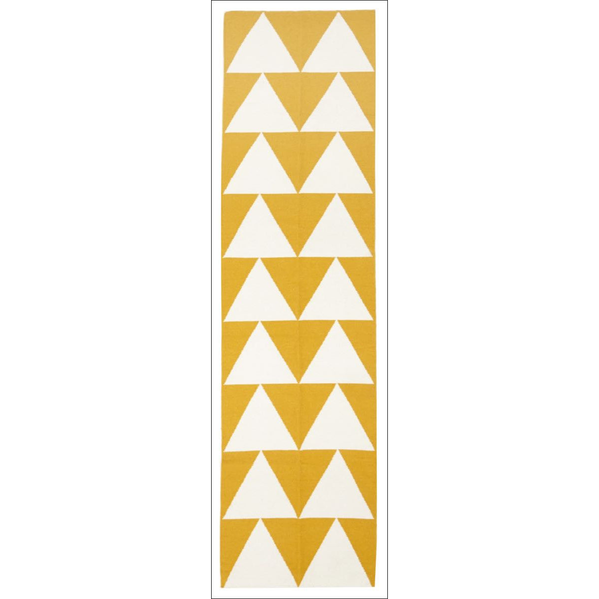 Pyramid Flat Weave Rug Yellow - Rugs Of Beauty