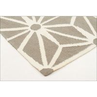 Dandelion Flat Weave Wool Rug Grey - Rugs Of Beauty