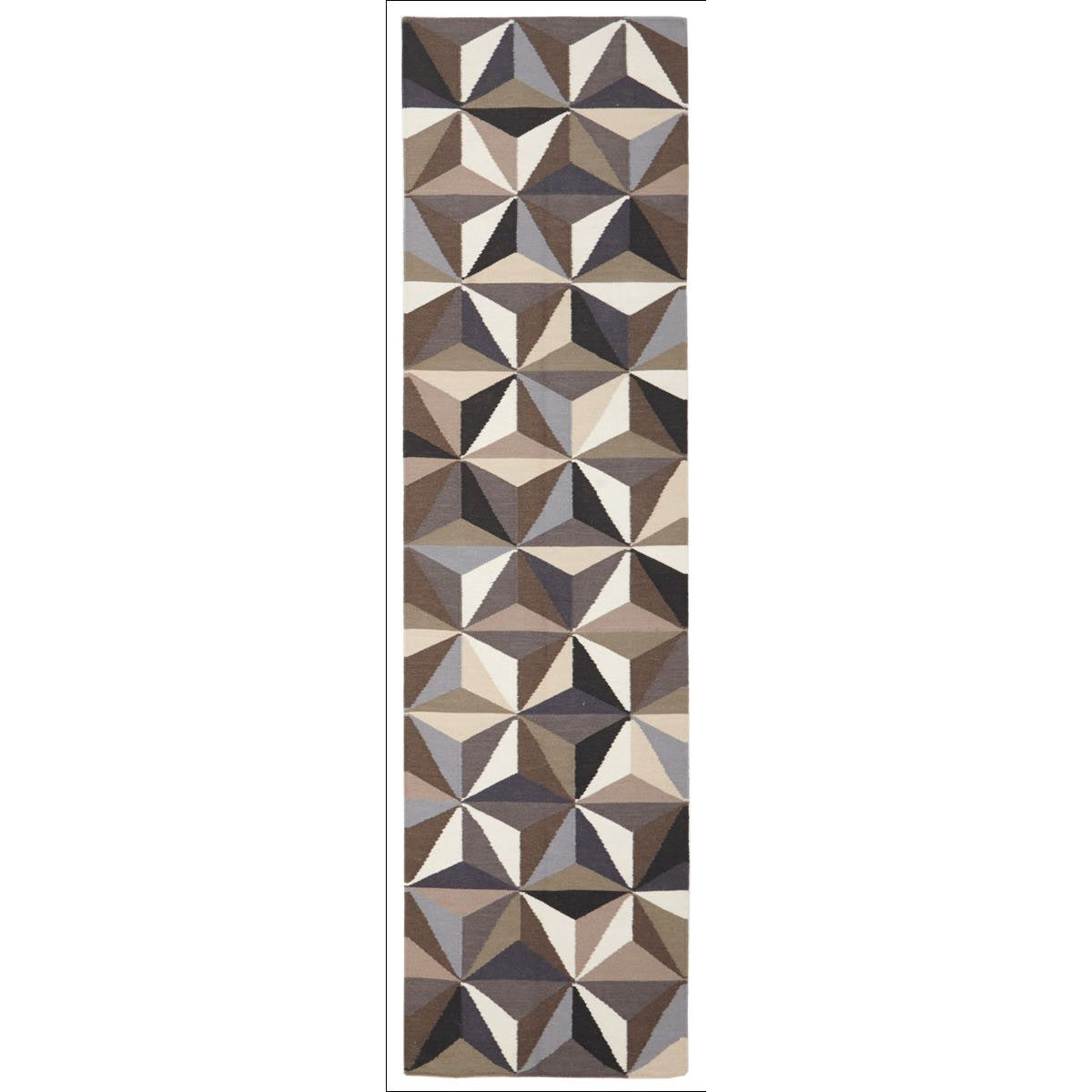 Dimensions Flat Weave Designer Wool Rug Grey - Rugs Of Beauty