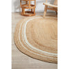 Burleigh 1220 Natural White Border Jute Oval Rug - Rugs Of Beauty - 3