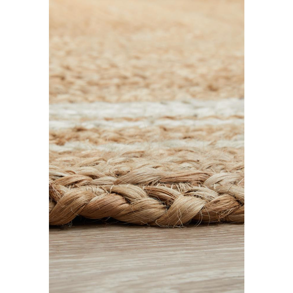 Burleigh 1220 Natural White Border Jute Oval Rug - Rugs Of Beauty - 7