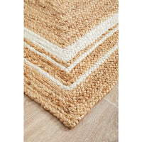 Burleigh 1220 Natural White Border Jute Runner Rug - Rugs Of Beauty - 6