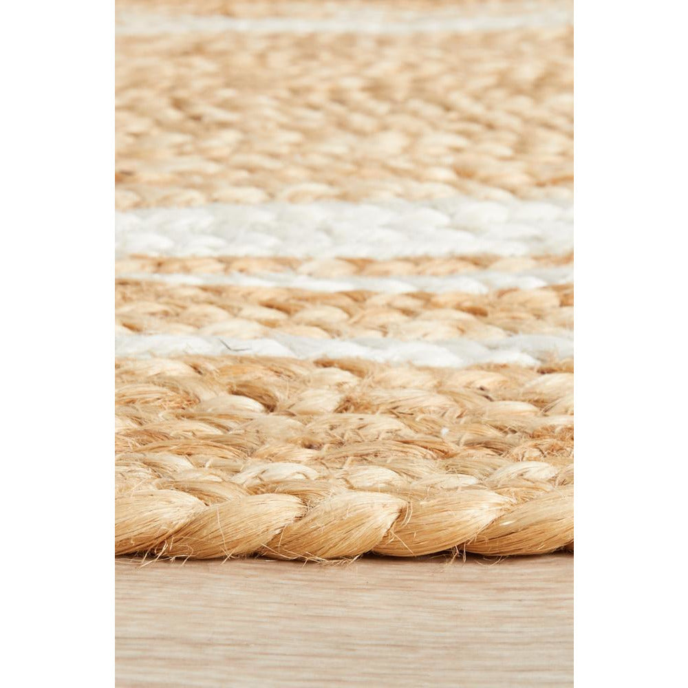 Burleigh 1220 Natural White Border Jute Runner Rug - Rugs Of Beauty - 8