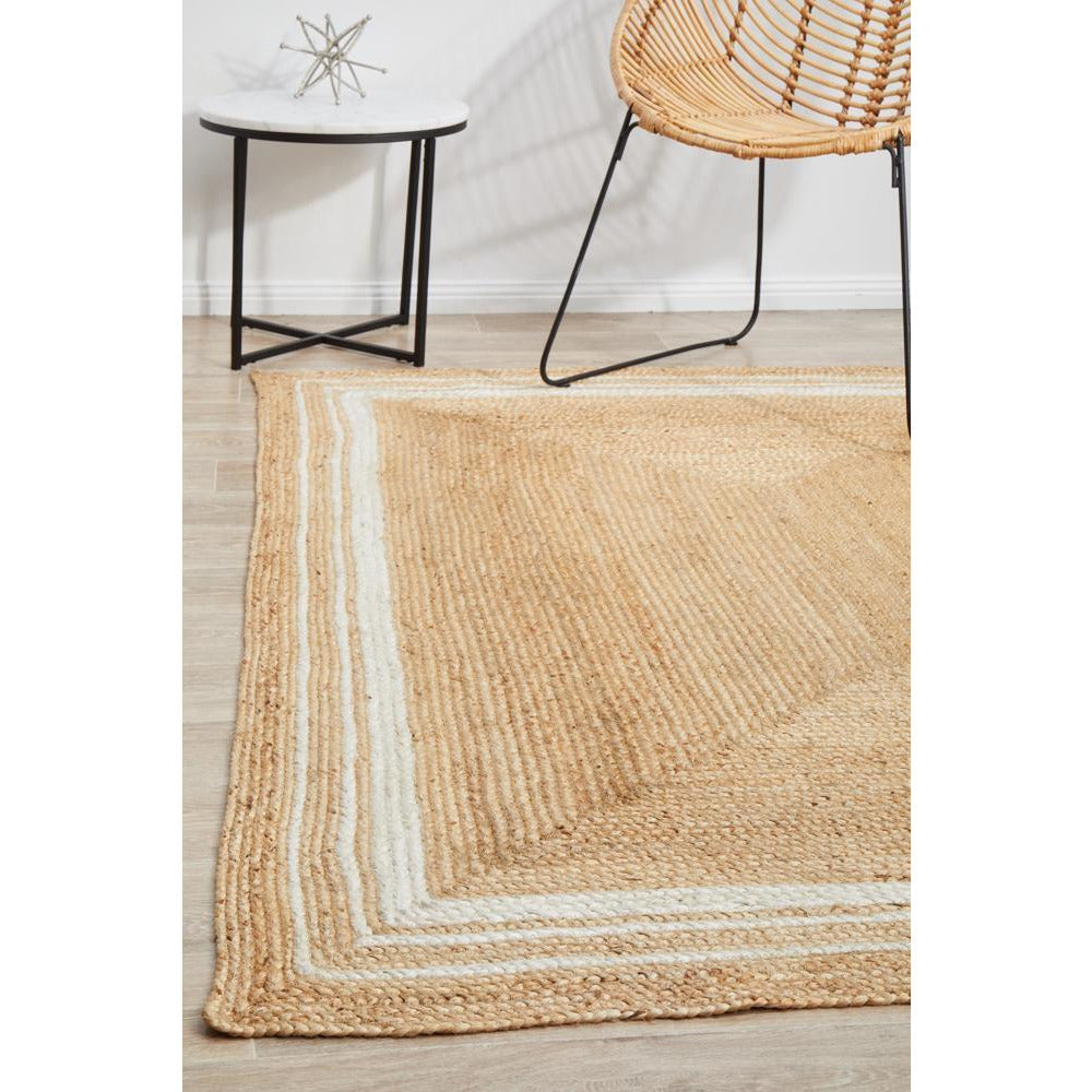 Burleigh 1220 Natural White Border Jute Rug - Rugs Of Beauty - 4