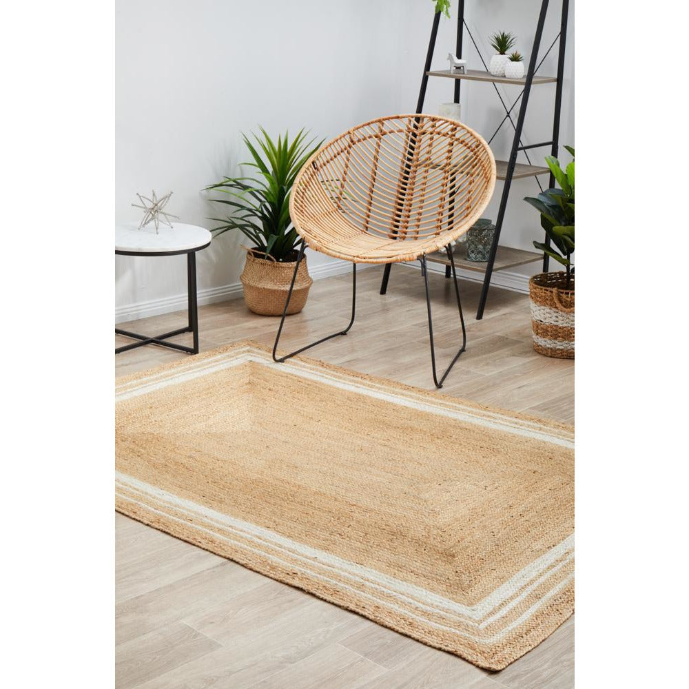 Burleigh 1220 Natural White Border Jute Rug - Rugs Of Beauty - 2