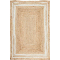 Burleigh 1220 Natural White Border Jute Rug - Rugs Of Beauty - 1
