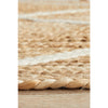 Burleigh 1222 Trellis Patterned White Natural Jute Runner Rug - Rugs Of Beauty - 7