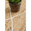 Burleigh 1222 Trellis Patterned White Natural Jute Runner Rug - Rugs Of Beauty - 8