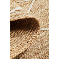 Burleigh 1222 Trellis Patterned White Natural Jute Runner Rug - Rugs Of Beauty - 9