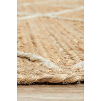 Burleigh 1222 Trellis Patterned White Natural Jute Rug - Rugs Of Beauty - 7