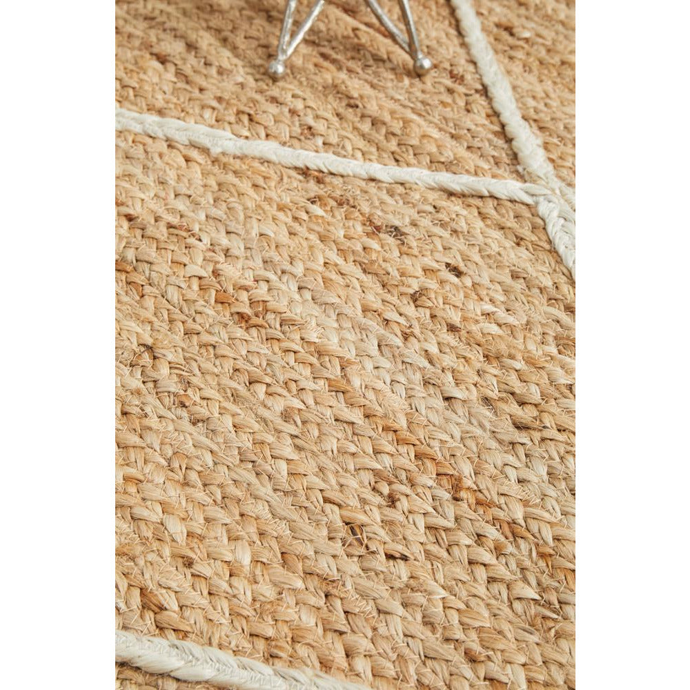 Burleigh 1222 Trellis Patterned White Natural Jute Rug - Rugs Of Beauty - 8