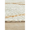 Burleigh 1223 Trellis Patterned White Natural Jute Runner Rug - Rugs Of Beauty - 7