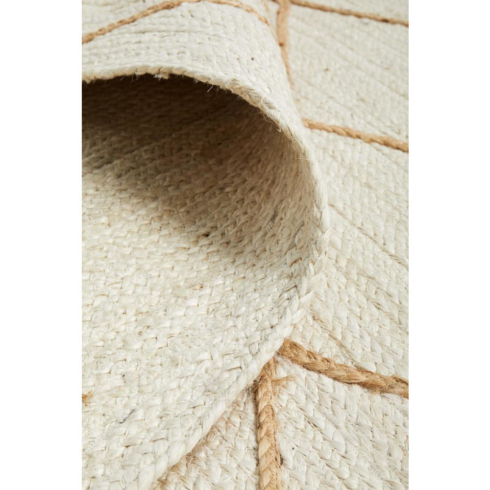 Burleigh 1223 Trellis Patterned White Natural Jute Rug - Rugs Of Beauty - 9