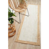 Burleigh 1224 White Natural Border Jute Runner Rug - Rugs Of Beauty - 2