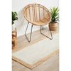 Burleigh 1224 White Natural Border Jute Runner Rug - Rugs Of Beauty - 3