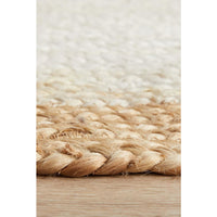 Burleigh 1224 White Natural Border Jute Runner Rug - Rugs Of Beauty - 7