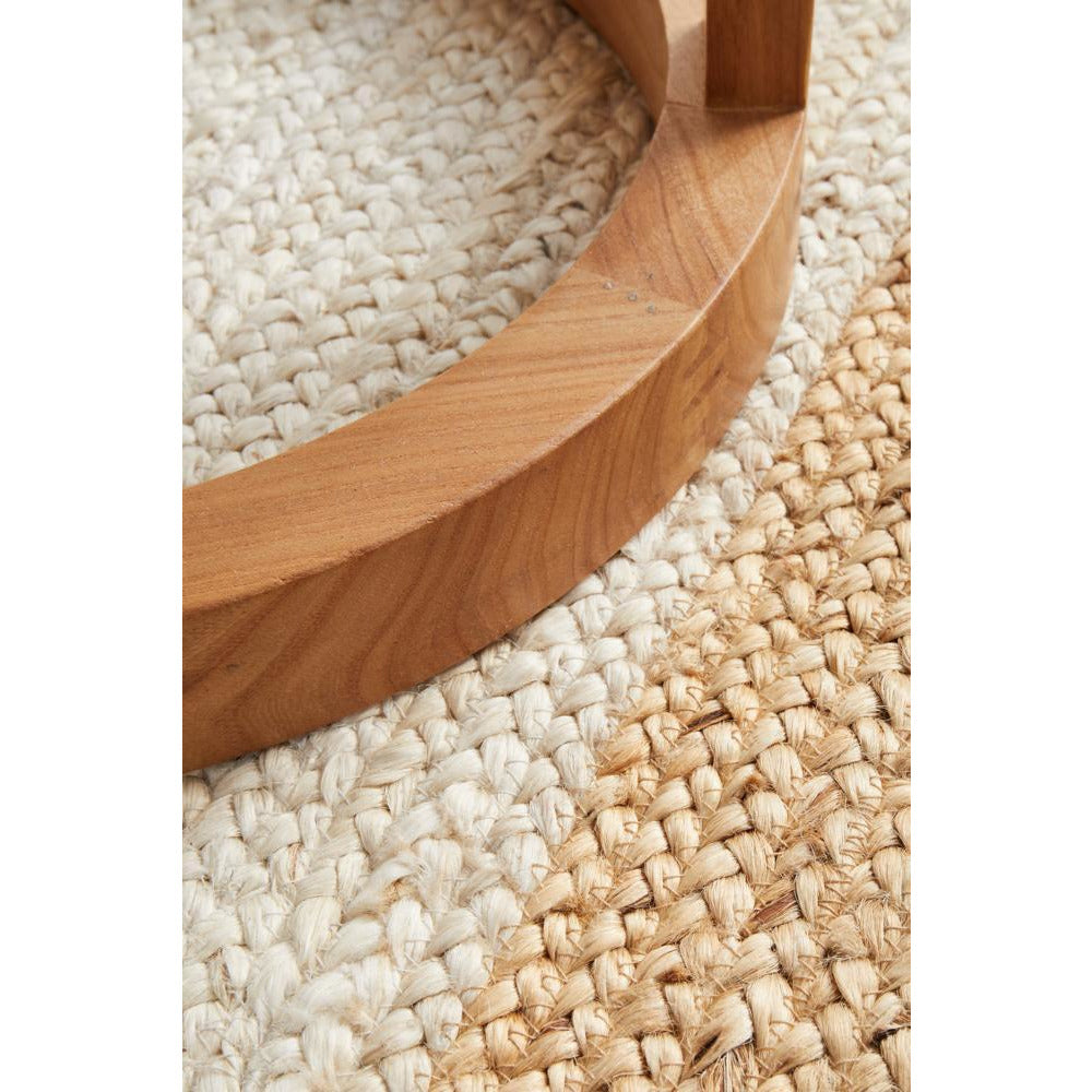 Burleigh 1224 White Natural Border Jute Runner Rug - Rugs Of Beauty - 8