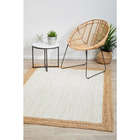 Burleigh 1224 White Natural Border Jute Rug - Rugs Of Beauty - 4