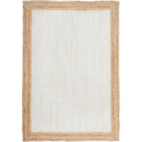 Burleigh 1224 White Natural Border Jute Rug - Rugs Of Beauty - 1