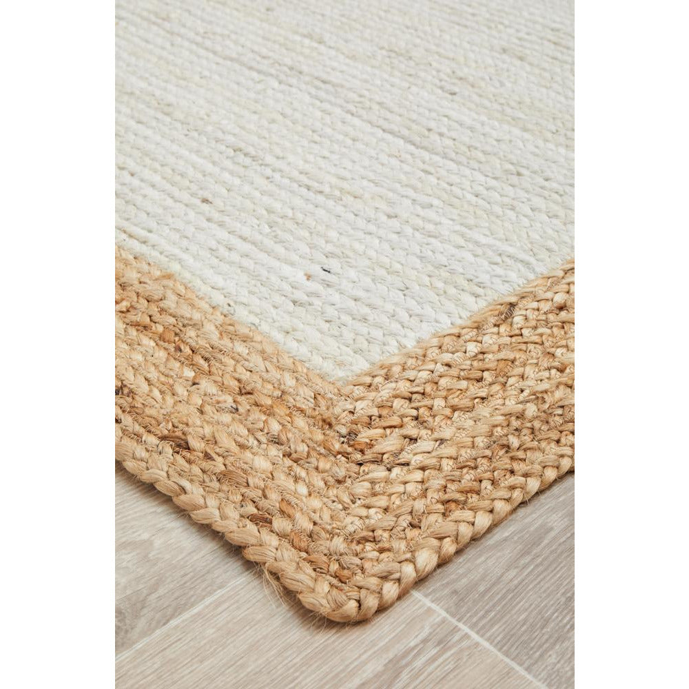 Burleigh 1224 White Natural Border Jute Rug - Rugs Of Beauty - 5