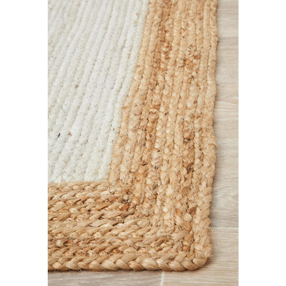 Burleigh 1224 White Natural Border Jute Rug - Rugs Of Beauty - 6