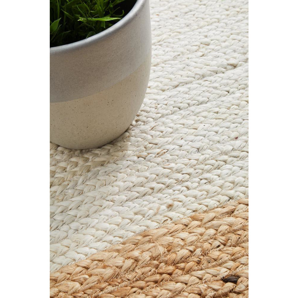 Burleigh 1224 White Natural Border Jute Rug - Rugs Of Beauty - 8