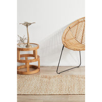 Burleigh 1221 Diamond Patterned White Natural Jute Runner Rug - Rugs Of Beauty - 4