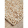 Burleigh 1221 Diamond Patterned White Natural Jute Runner Rug - Rugs Of Beauty - 5