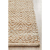 Burleigh 1221 Diamond Patterned White Natural Jute Runner Rug - Rugs Of Beauty - 6