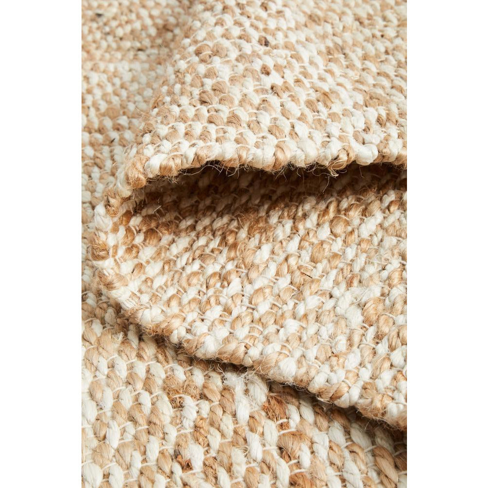 Burleigh 1221 Diamond Patterned White Natural Jute Runner Rug - Rugs Of Beauty - 9