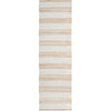 Burleigh 1225 White Natural Striped Jute Runner Rug - Rugs Of Beauty - 1