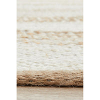 Burleigh 1225 White Natural Striped Jute Rug - Rugs Of Beauty - 7
