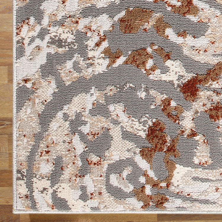 Olya 1760 Grey Multi Coloured Patterned Modern Rug - Rugs Of Beauty - 4