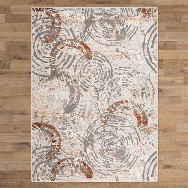 Olya 1760 Grey Multi Coloured Patterned Modern Rug - Rugs Of Beauty - 3