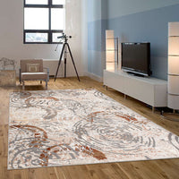 Olya 1760 Grey Multi Coloured Patterned Modern Rug - Rugs Of Beauty - 2