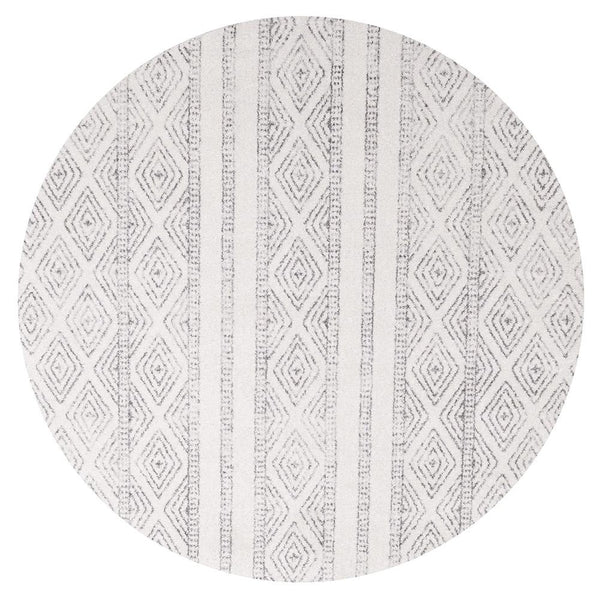 Kemi 1150 Grey Modern Tribal Boho Round Rug - Rugs Of Beauty - 1