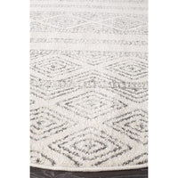 Kemi 1150 Grey Modern Tribal Boho Round Rug - Rugs Of Beauty - 2