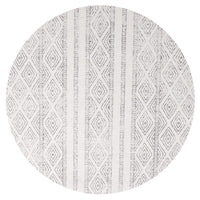 Kemi 1150 Grey Modern Tribal Boho Round Rug - Rugs Of Beauty - 1