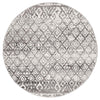Kemi 1151 Dark Grey Modern Tribal Boho Round Rug - Rugs Of Beauty - 1