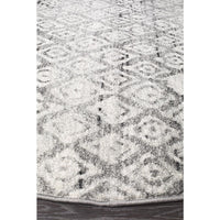 Kemi 1151 Dark Grey Modern Tribal Boho Round Rug - Rugs Of Beauty - 2