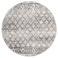 Kemi 1151 Dark Grey Modern Tribal Boho Round Rug - Rugs Of Beauty - 1