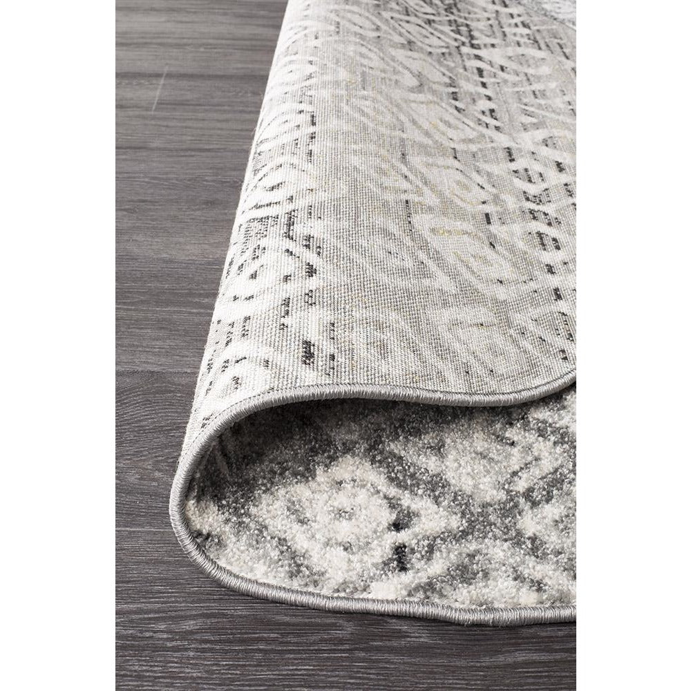 Kemi 1151 Dark Grey Modern Tribal Boho Round Rug - Rugs Of Beauty - 4