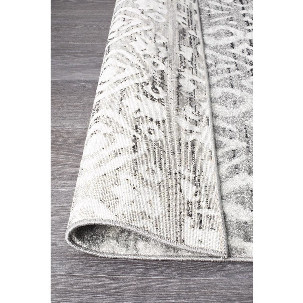 Kemi 1151 Dark Grey Modern Tribal Boho Runner Rug - Rugs Of Beauty - 5